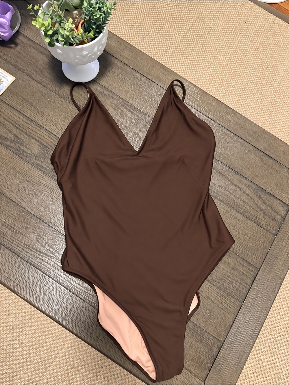 Madewell Brown One-Piece Swimsuit